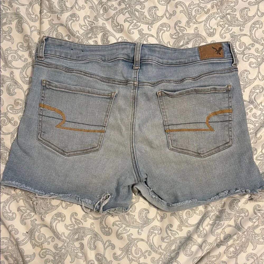 American Eagle Outfitters Blue Jean Shorts Casual Summer Style - Picture 2 of 9